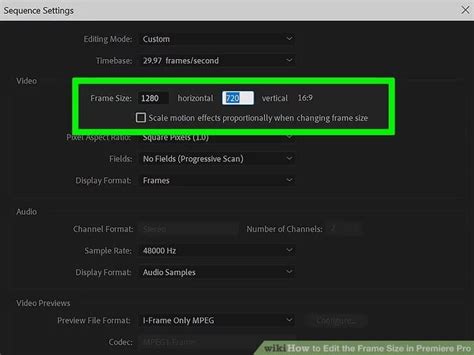 adobe premiere pro screen size.